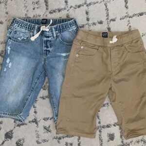 2 for 1, Kids NWOT Gap Shorts, Jean Shorts & Cotton Twill. Both Med (8-9Y).